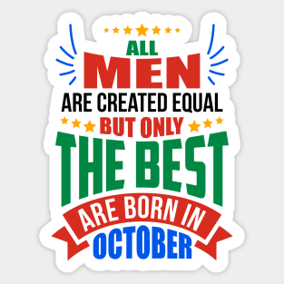 OCTOBER Birthday Special - MEN Sticker